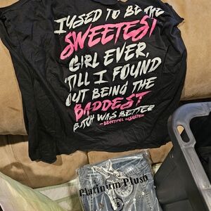 Beautiful Disaster Black and Pink Graphic Tank Top